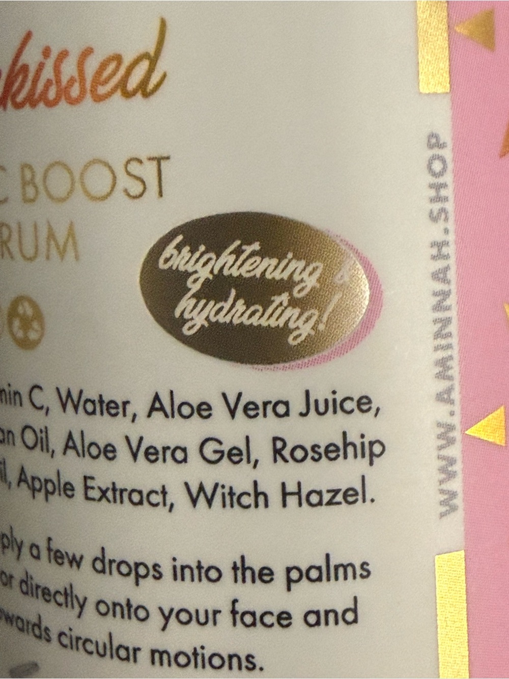 Aminnah Sunkissed Vitamin C Boost Body & Facial Oil - Yellow - Picture 2 of 4